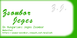 zsombor jeges business card